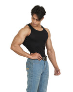 Core Ribbed Vest Black