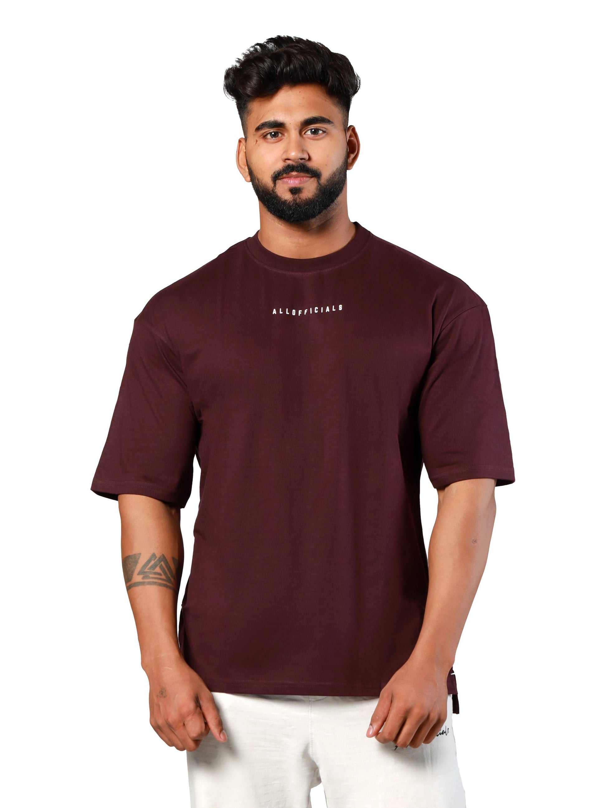 Essential Oversized Tee Dark Wine