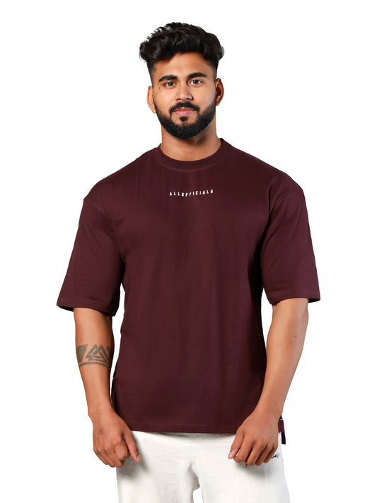 Essential Oversized Tee Dark Wine