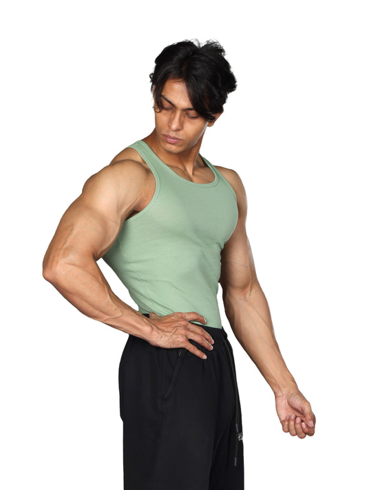 Core Ribbed Vest Basil
