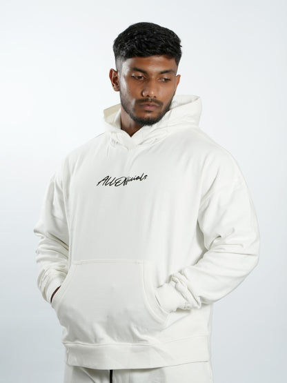 Unisex Signature Oversized Hoodie Off-White