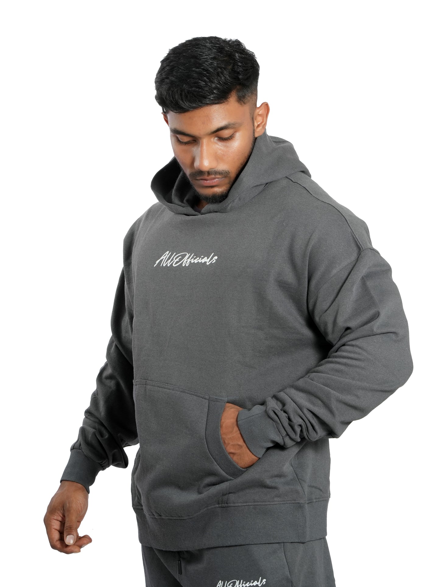 Unisex Signature Oversized Hoodie Steel Grey