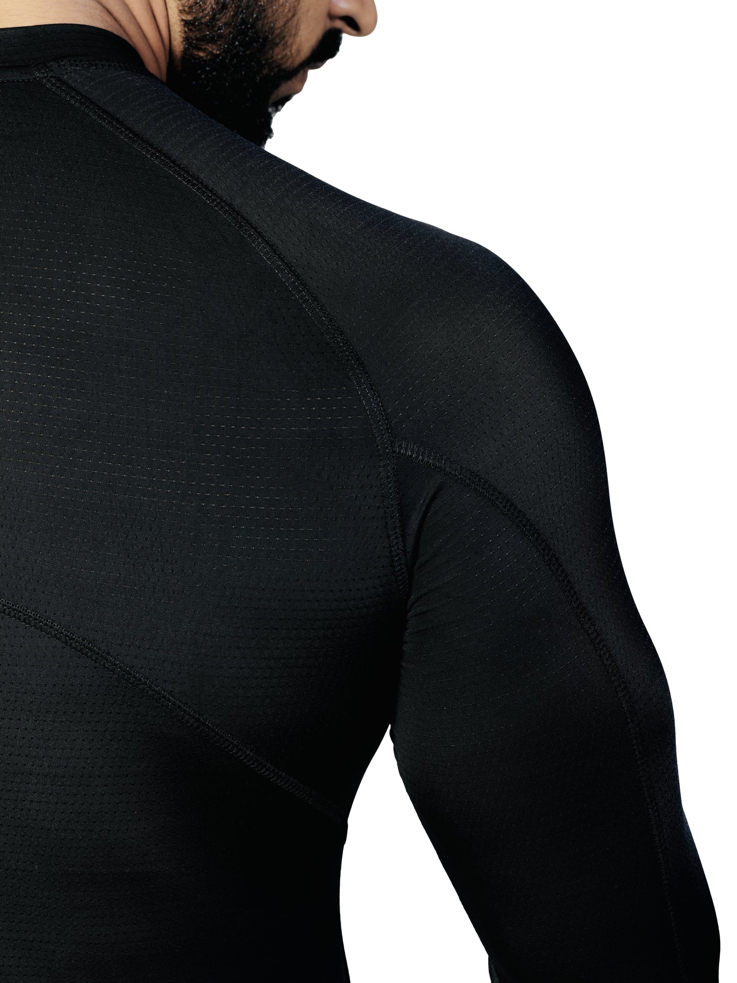 N1 Compression Long Sleeve Black back view