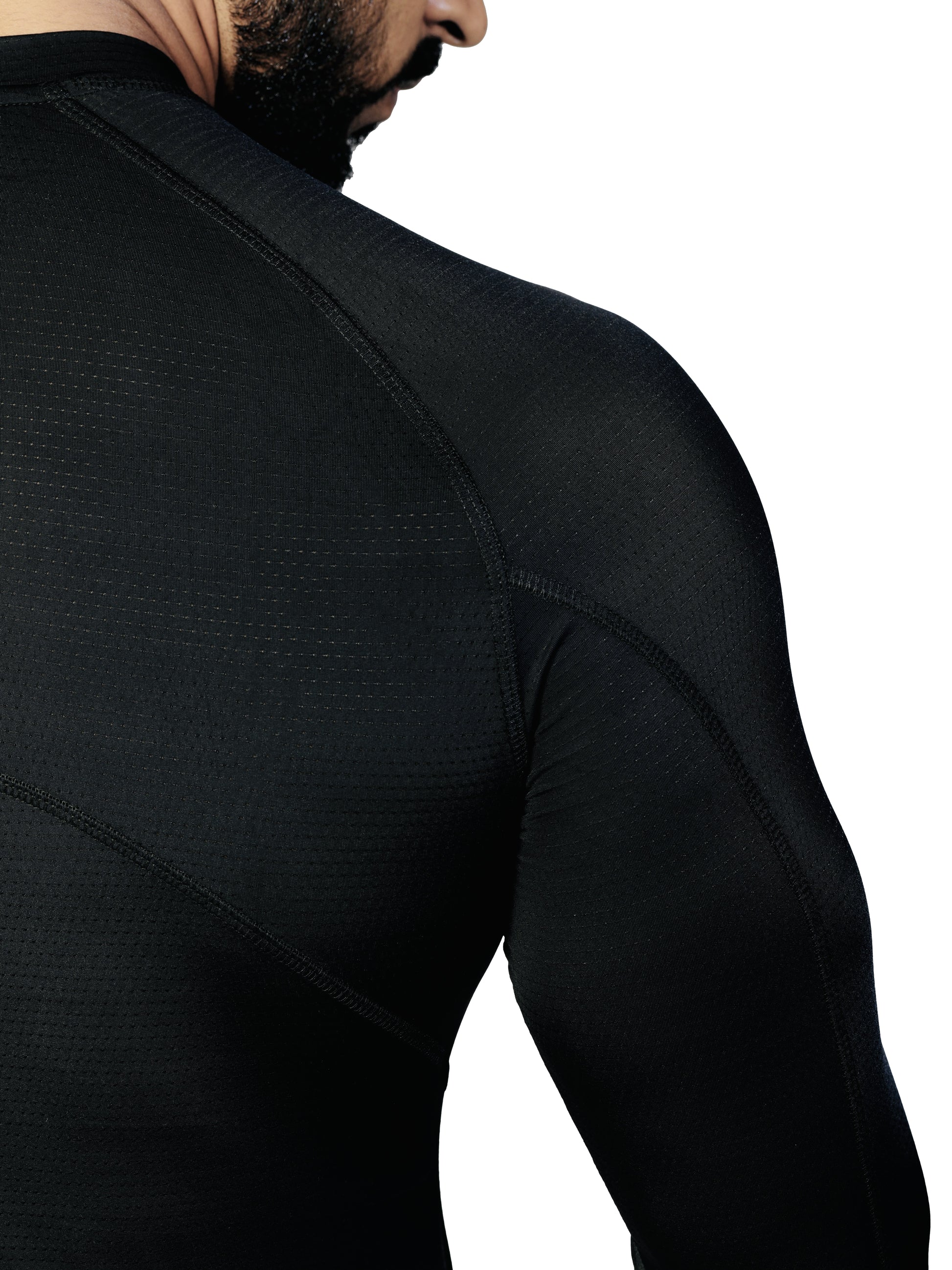 N1 Compression Long Sleeve Black back view
