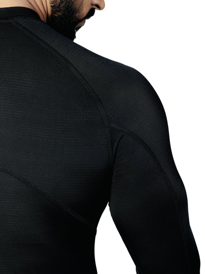 N1 Compression Long Sleeve Black back view