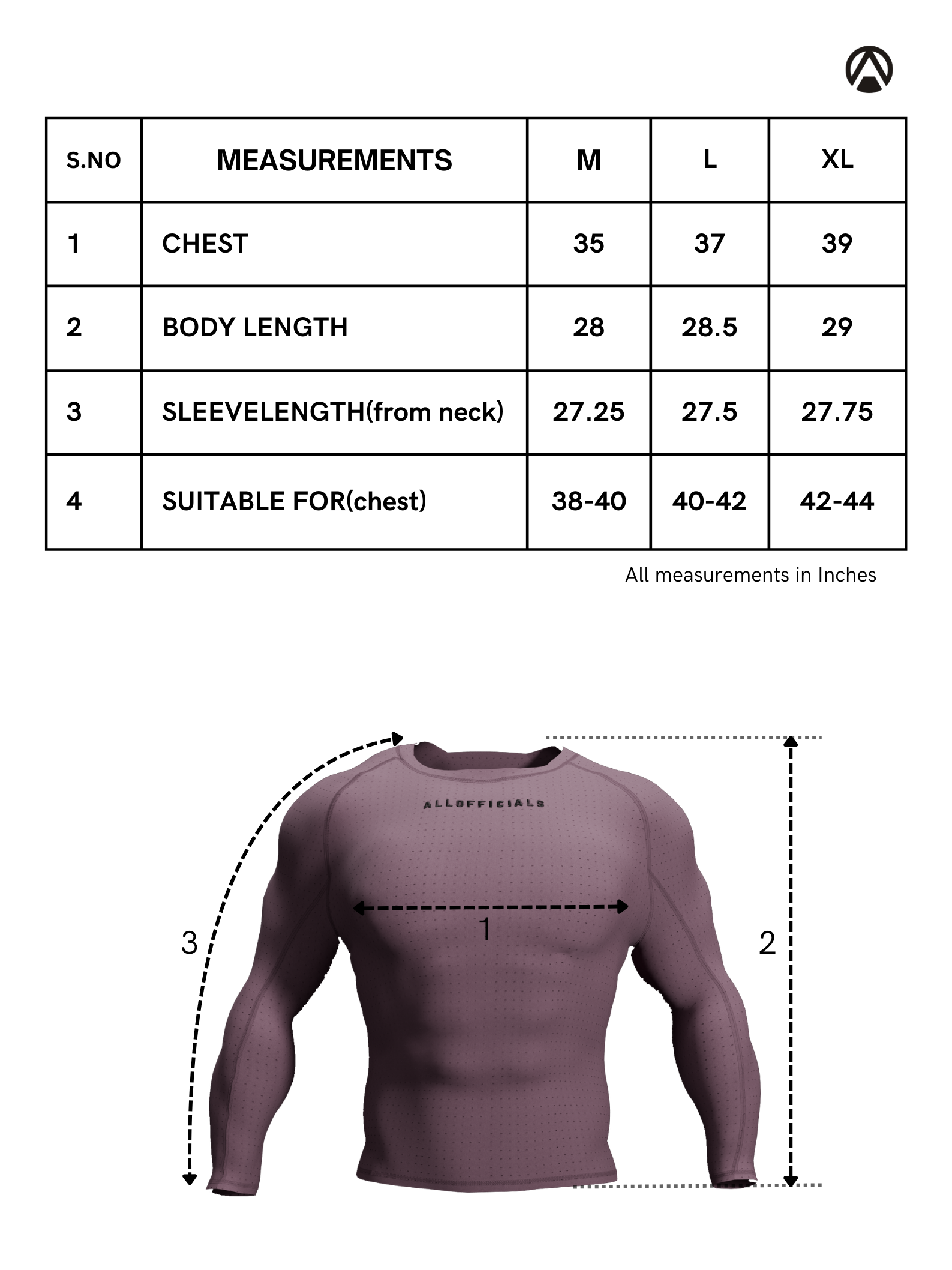 N1 Compression Long Sleeve Black measurement