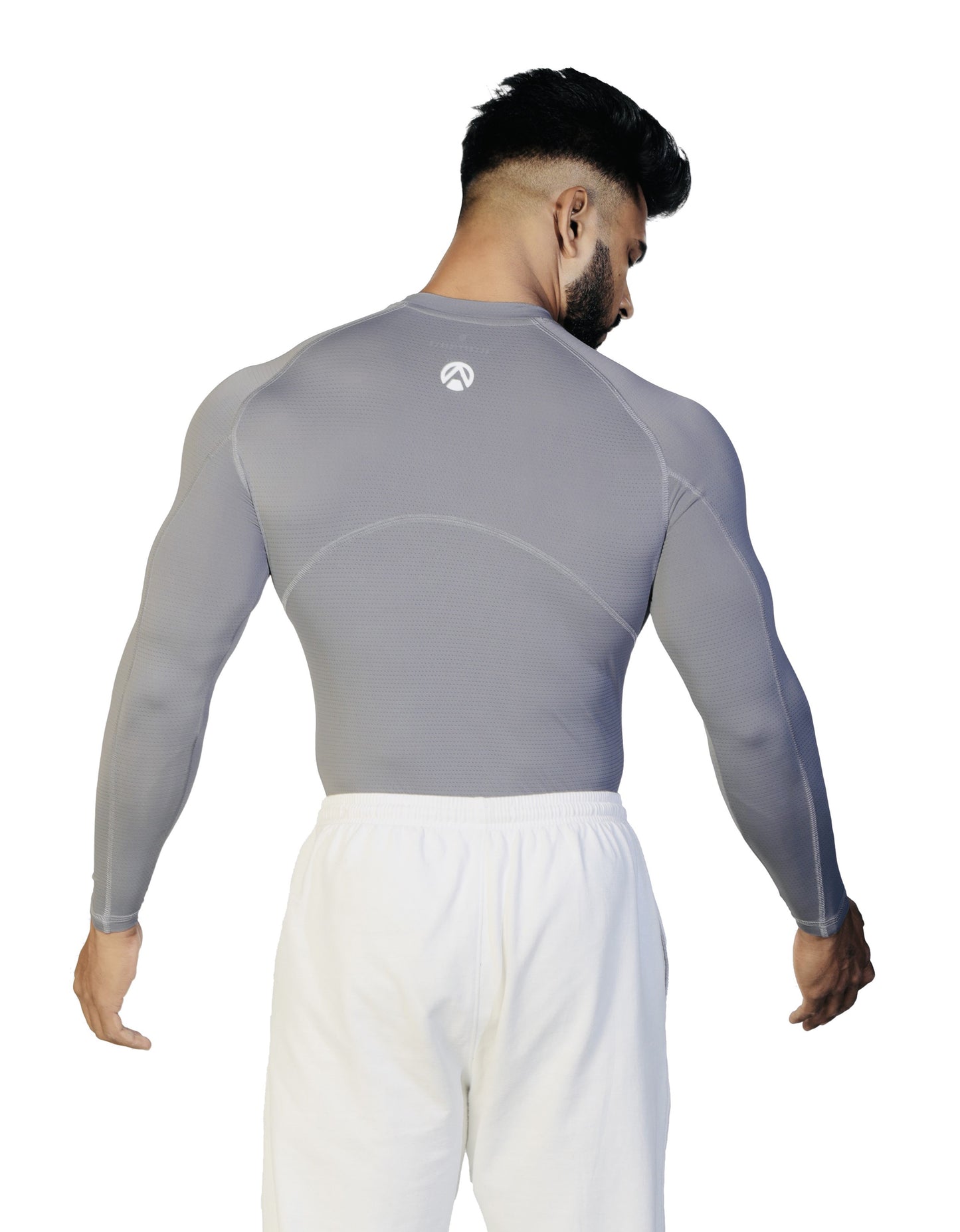 N1 Compression Long Sleeve Medium Grey back