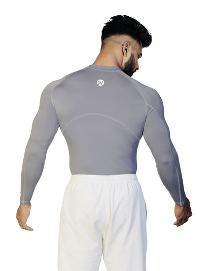 N1 Compression Long Sleeve Medium Grey back