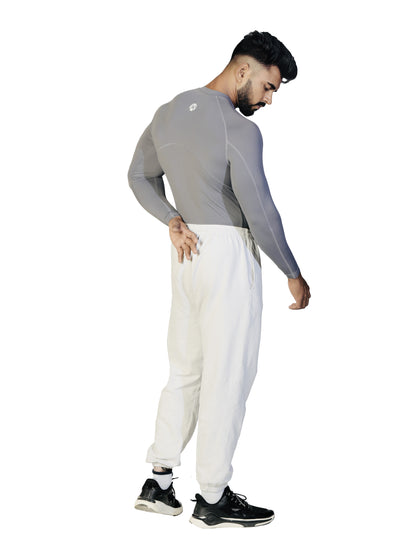 N1 Compression Long Sleeve Medium Grey back right side view