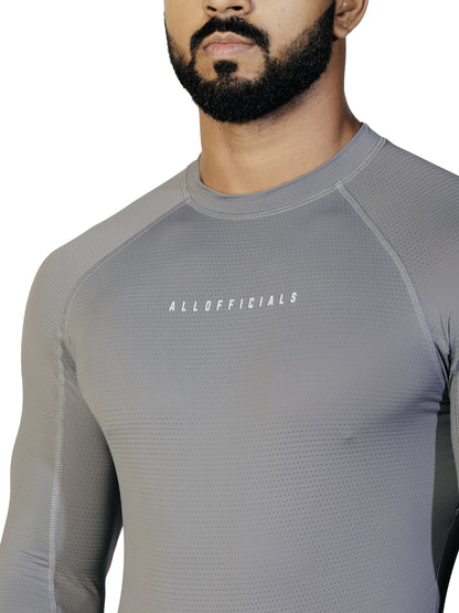 N1 Compression Long Sleeve Medium Grey chest