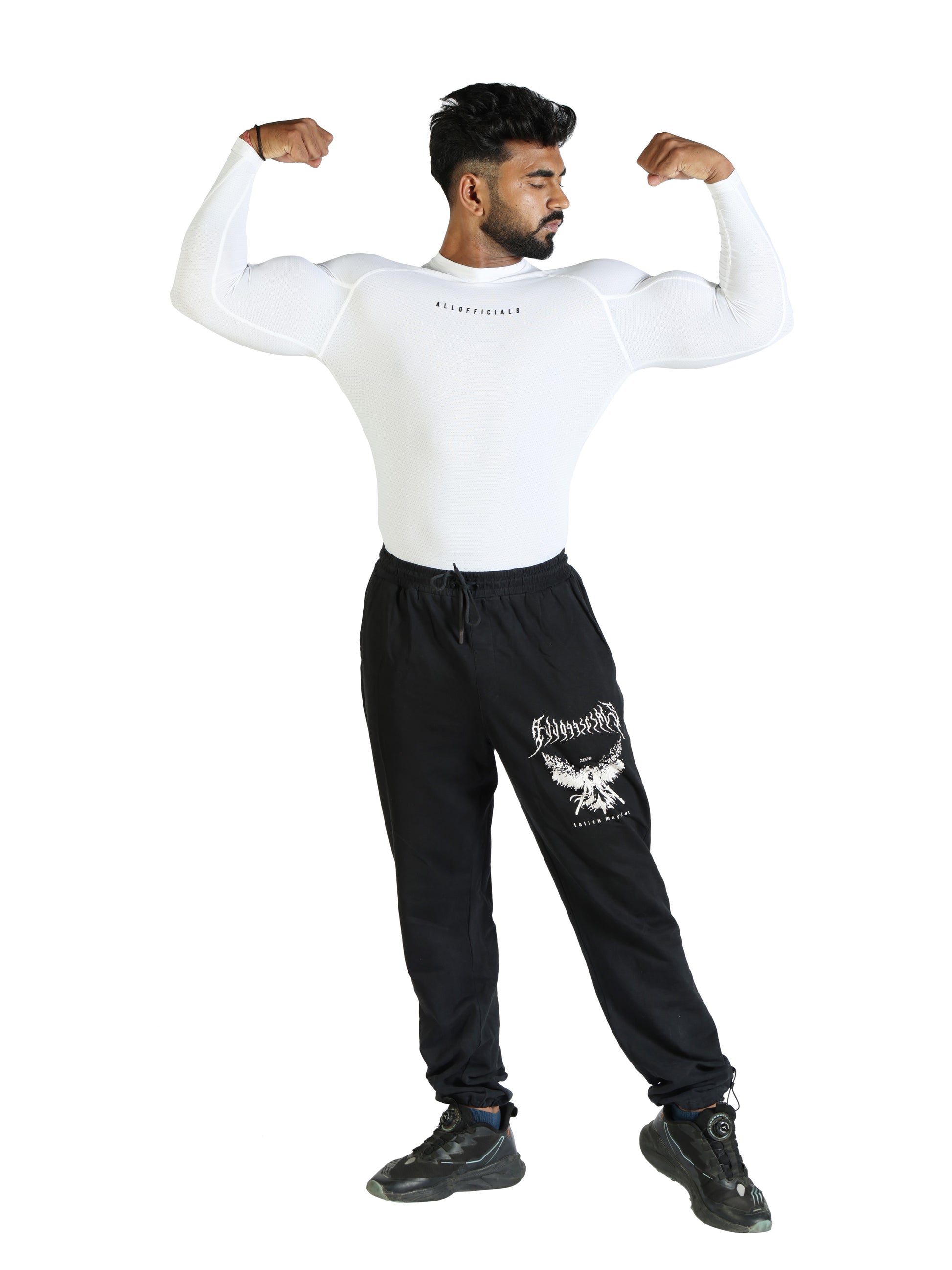 N1 Compression Long Sleeve T-shirt White Front View