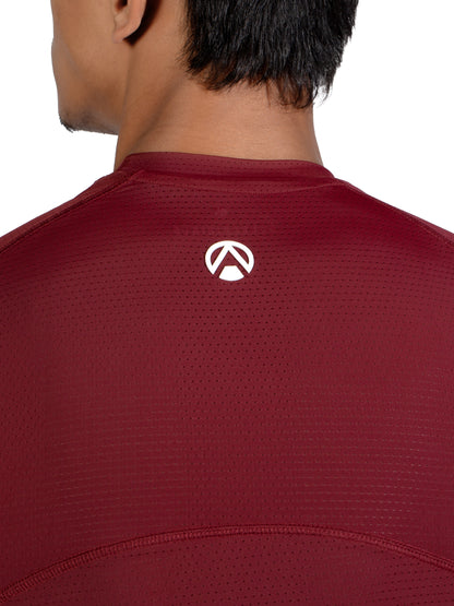 N1 Compression Short Sleeve T-Shirt Winery Back View