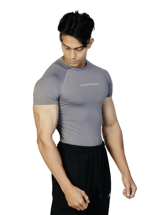 N1 Compression T-Shirt Long Sleeve Medium Grey