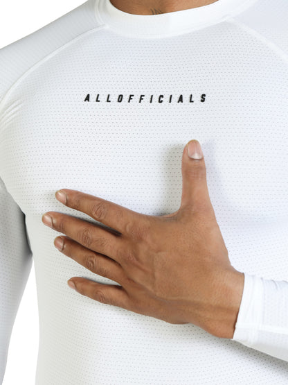 N1 Compression T-Shirt Long Sleeve White Front