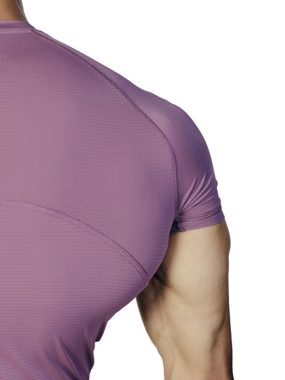 N1 Compression T-Shirt Short Sleeve Onion Pink back shoulder view