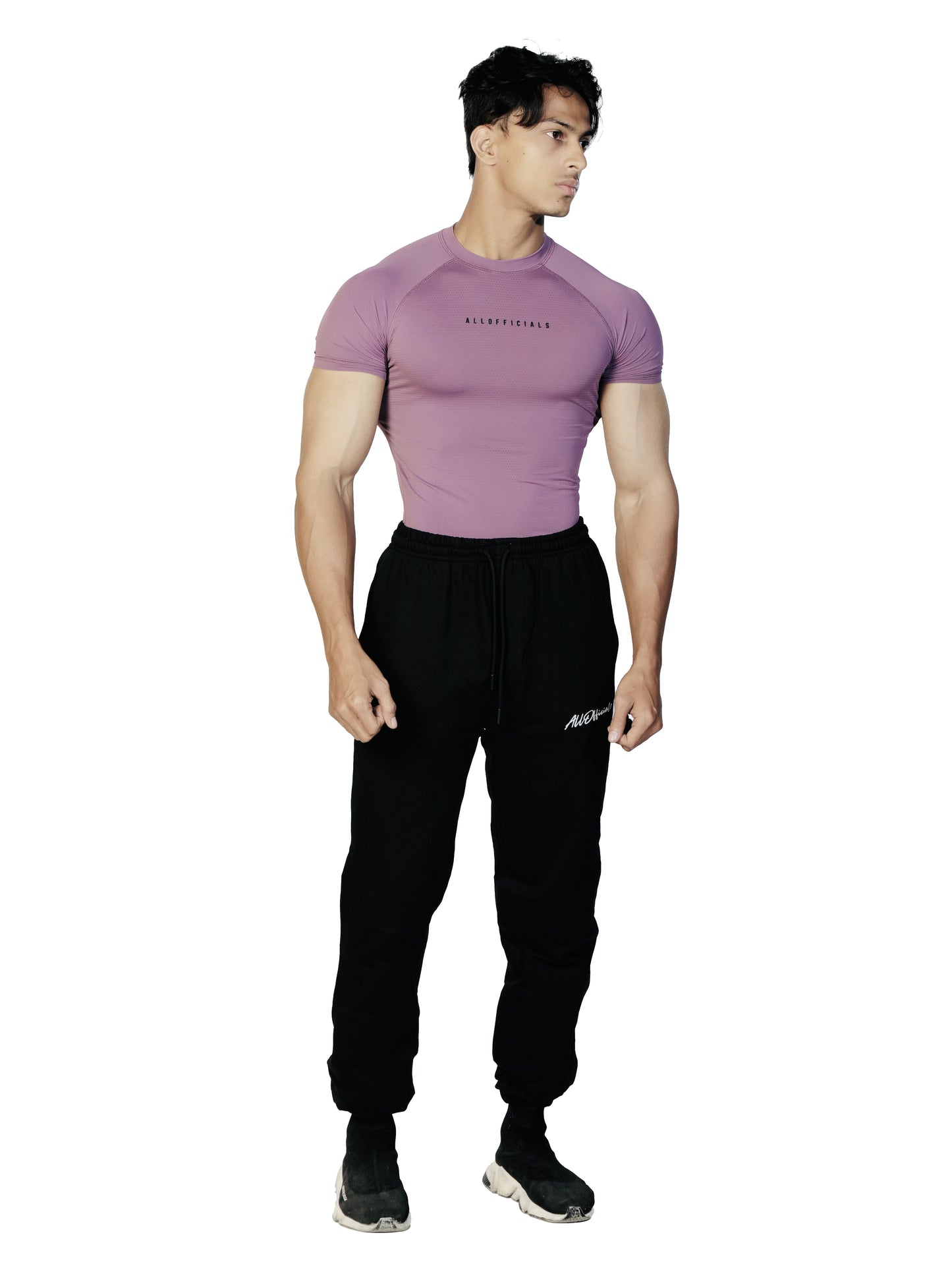 N1 Compression T-Shirt Short Sleeve Onion Pink front view