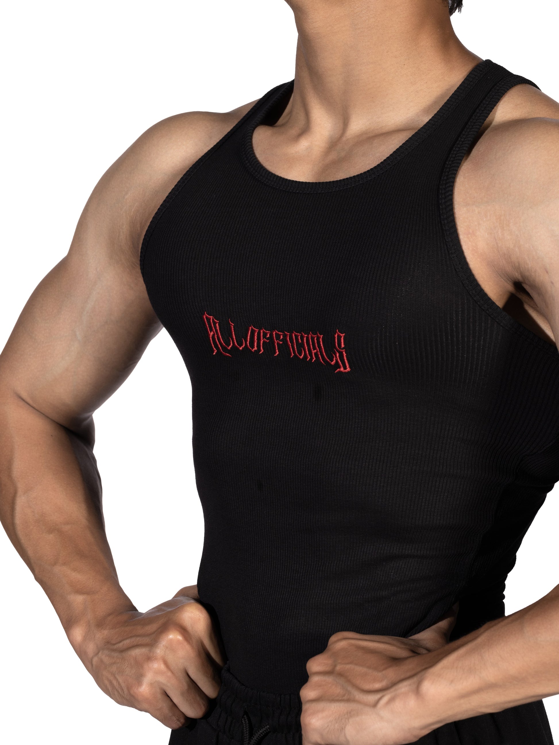 Revenge Ribbed Vest 2-Pack (black view)