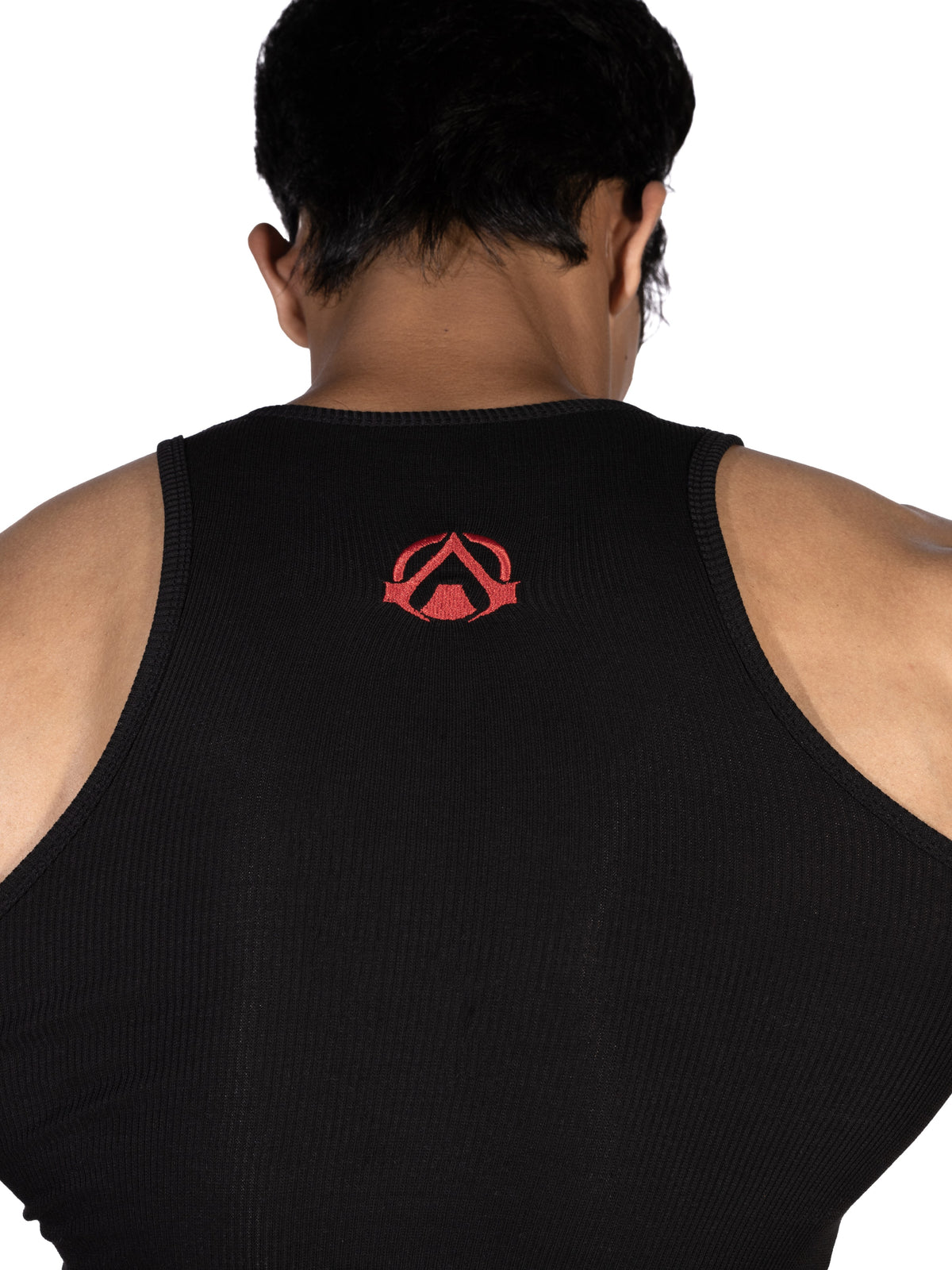 Revenge Ribbed Vest Black