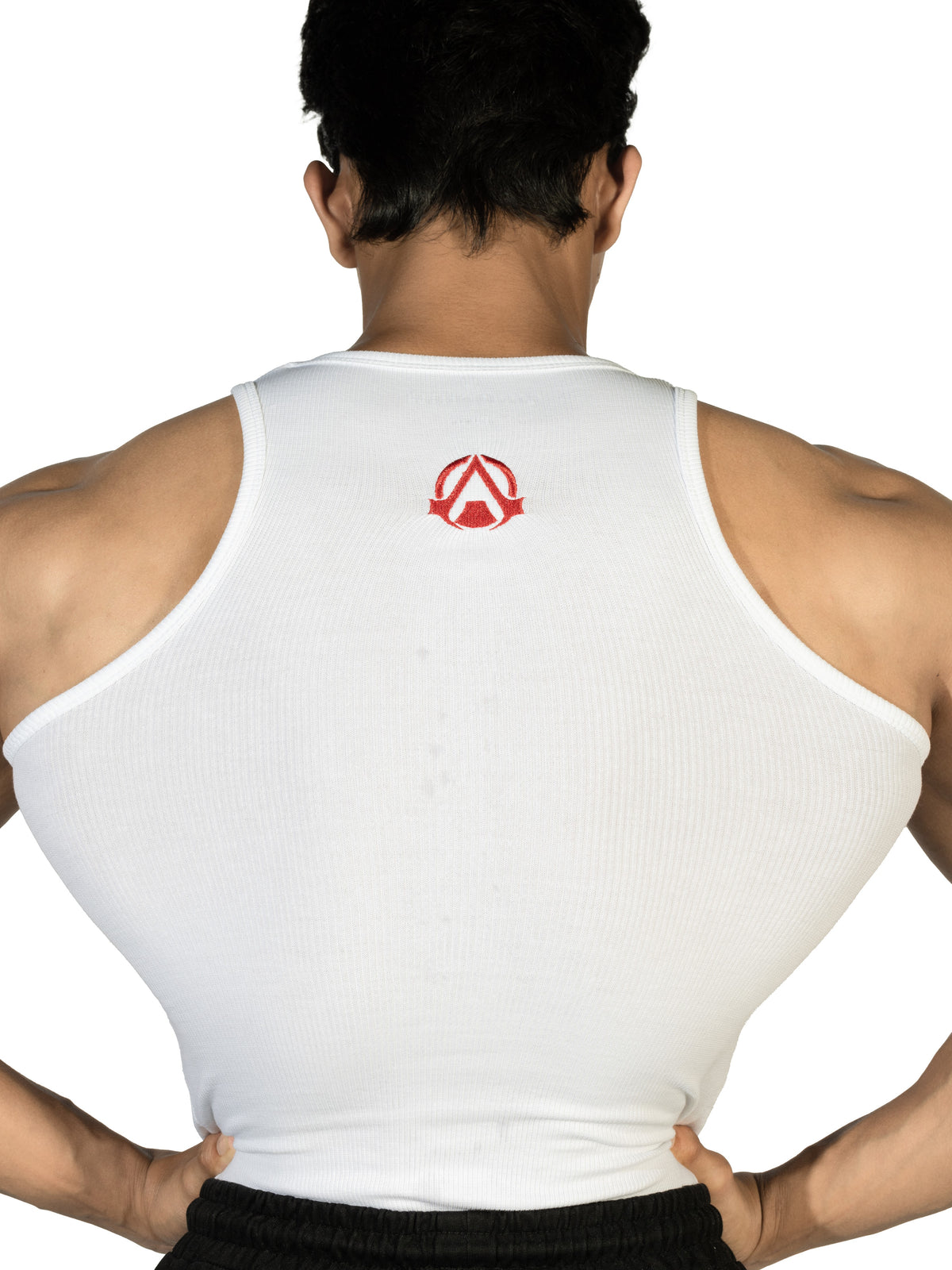 Revenge Ribbed Vest White 