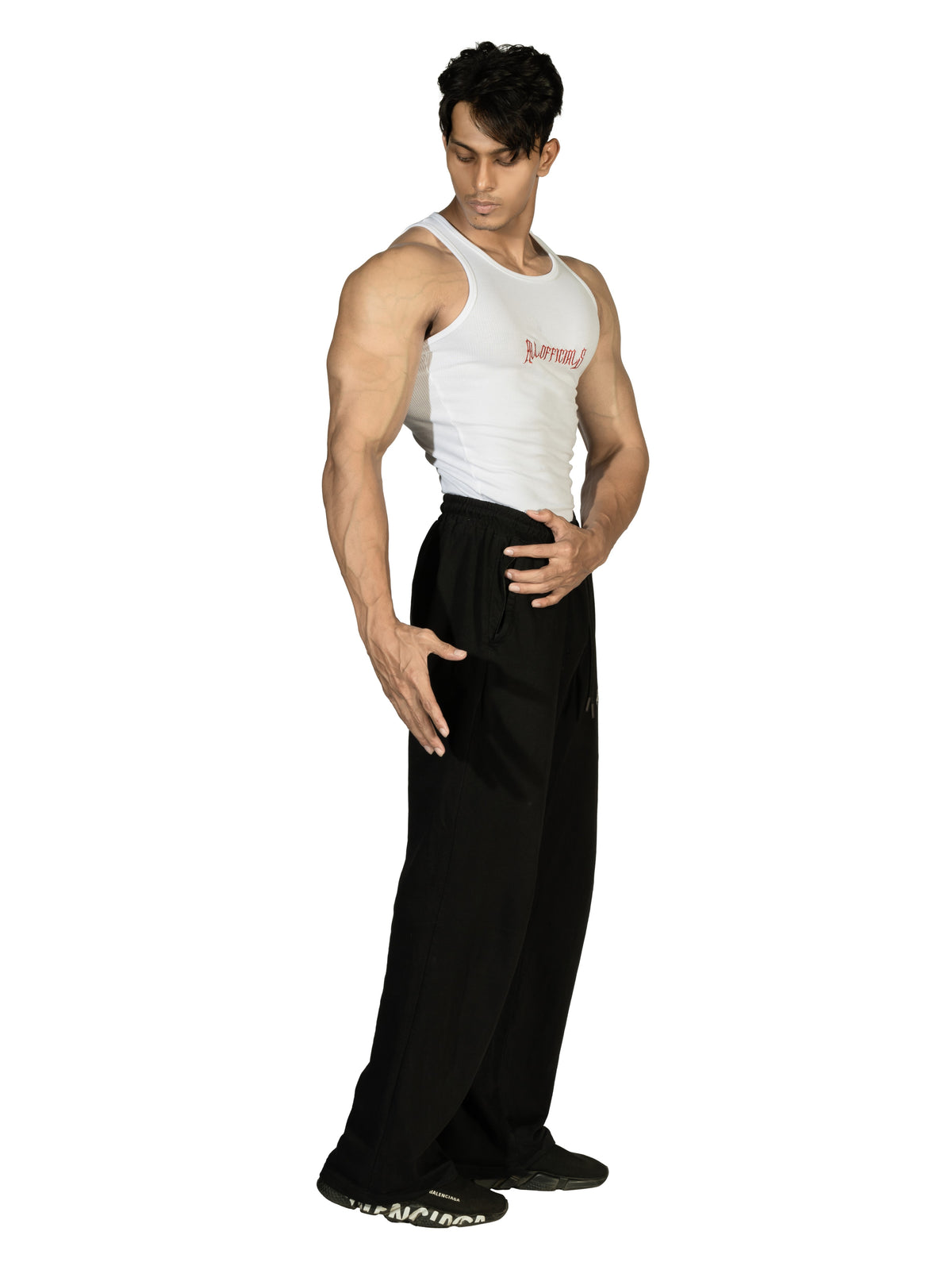 Revenge Ribbed Vest White