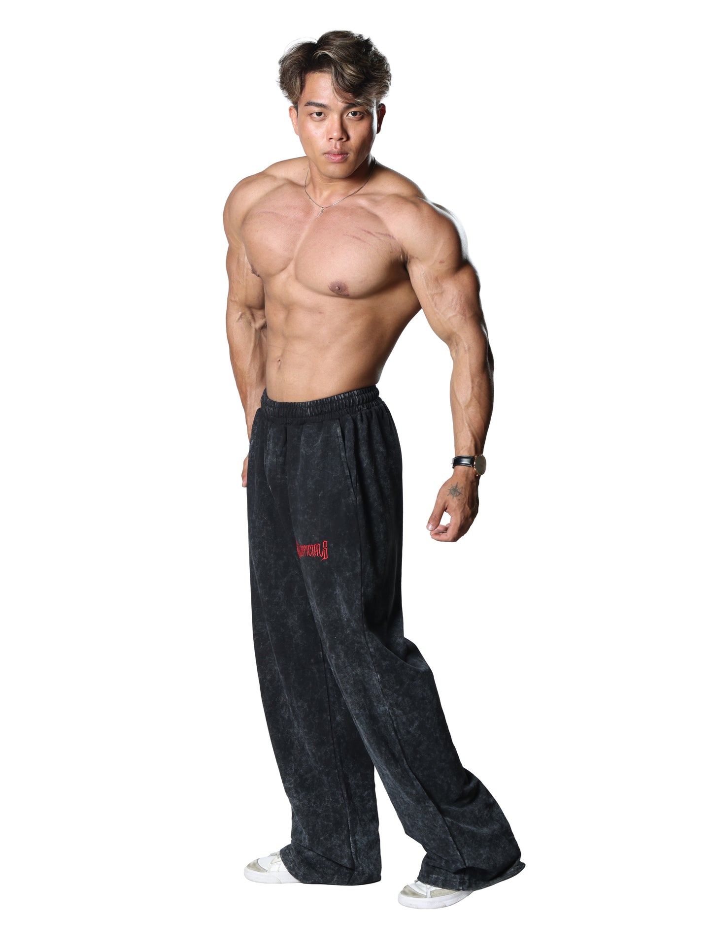 Revenge Washed Black Joggers for Gym
