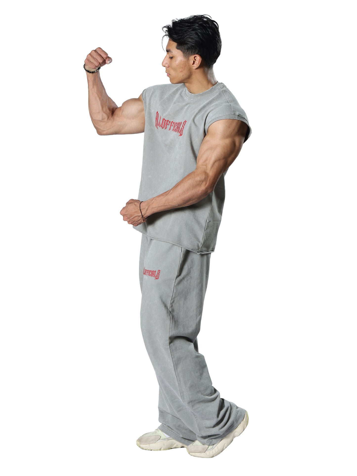 Revenge Washed Grey Best Gym Cut-Offs