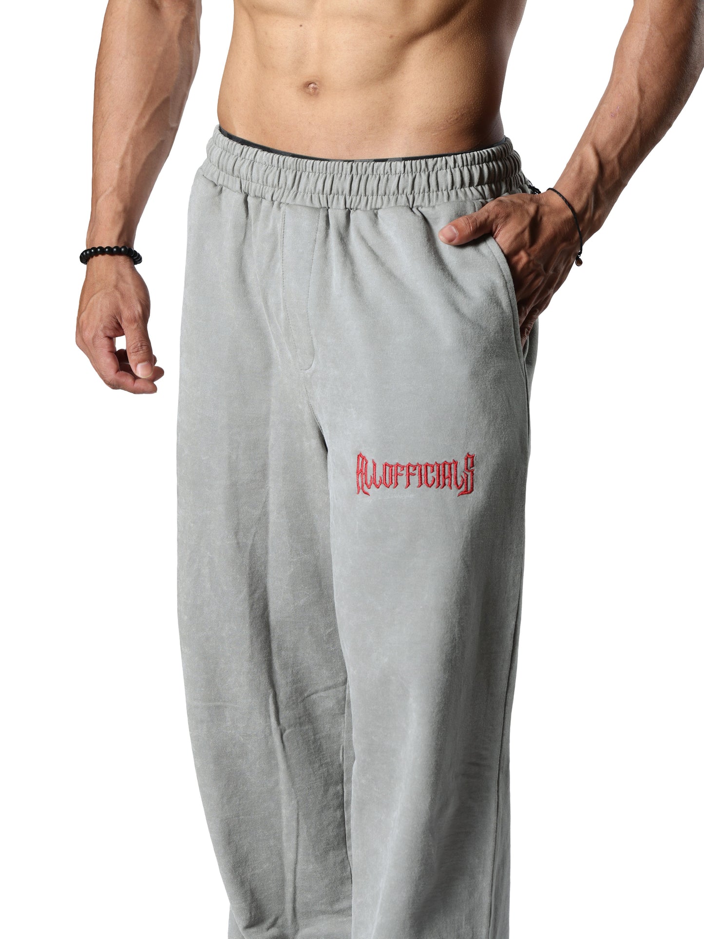 Revenge Washed Grey Joggers for Gym