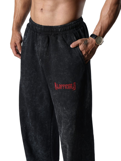 Revenge Washed Gym Joggers Black