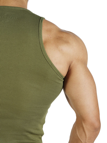 Signature Ribbed Vest 2-Pack (OG/BR) back