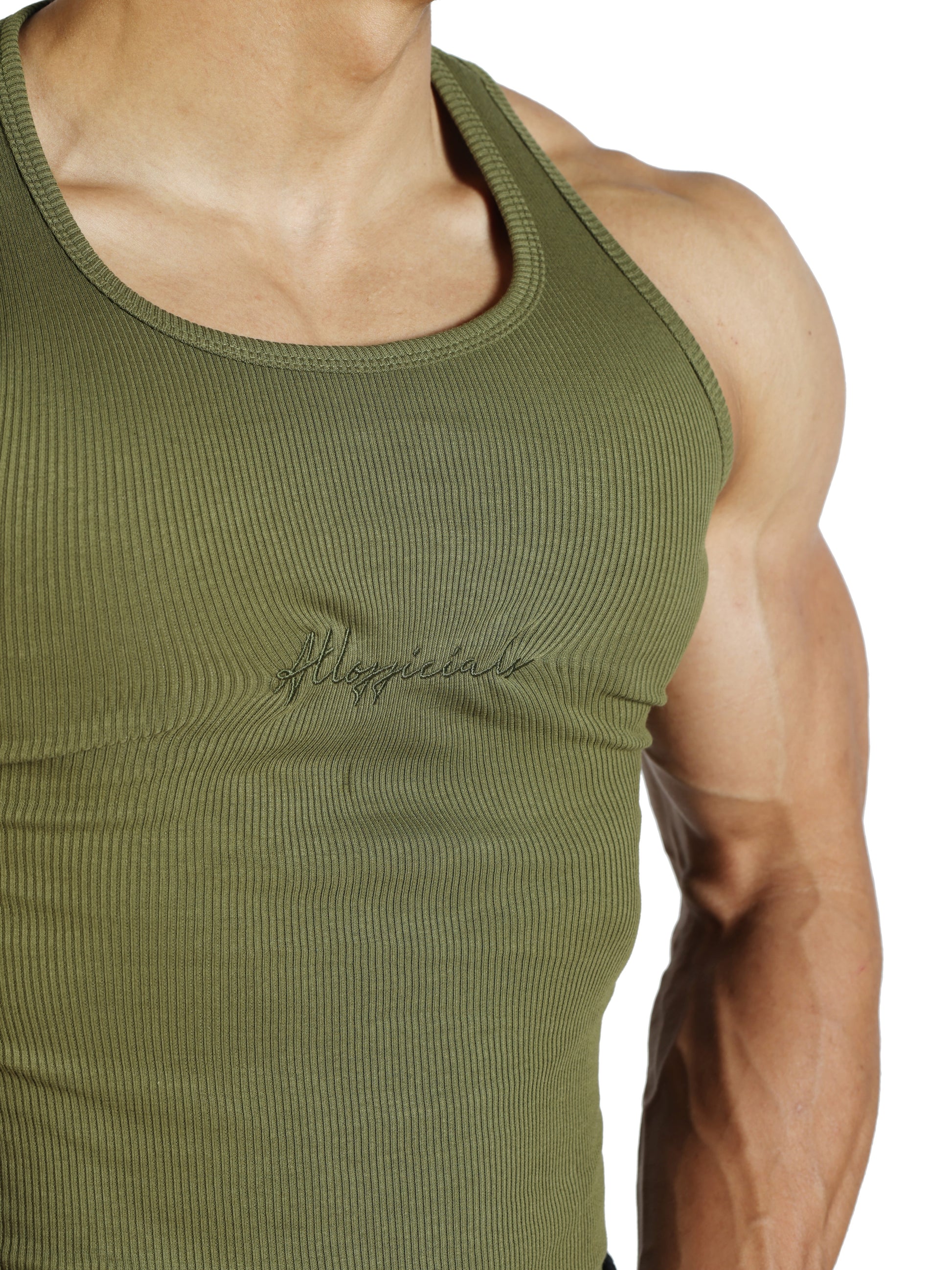 Signature Ribbed Vest 2-Pack (OG/BR) front