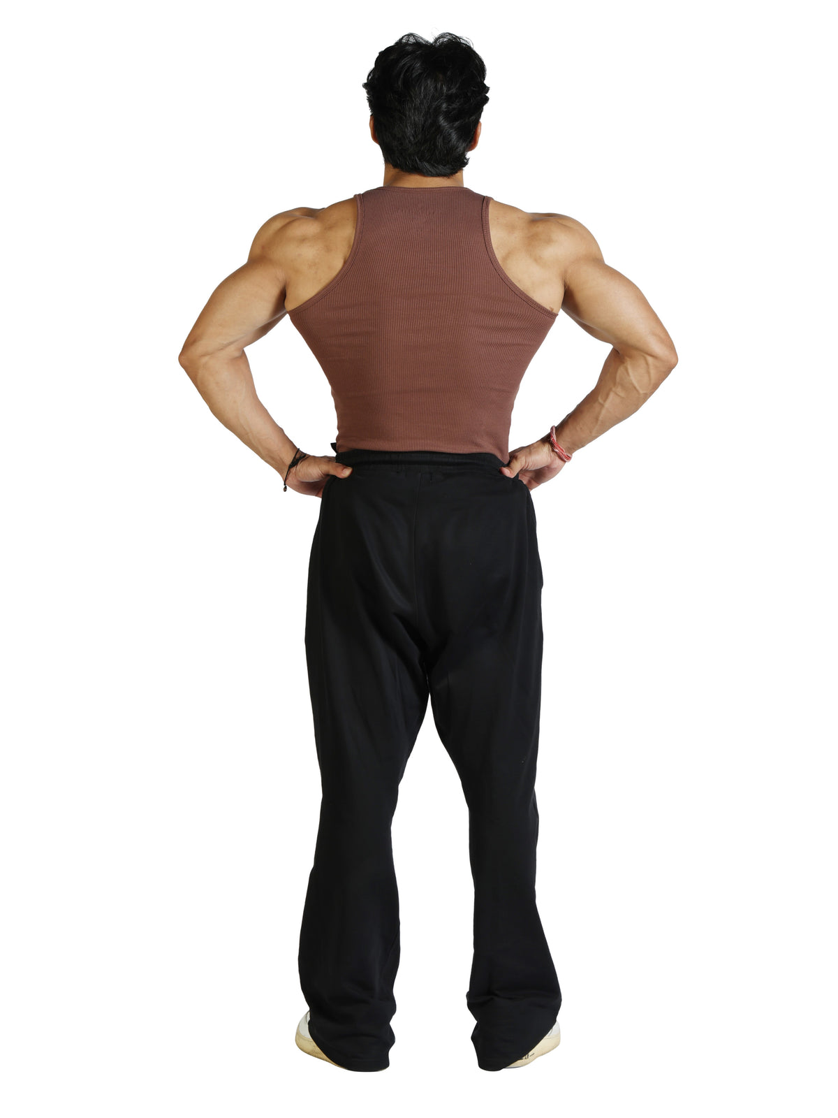 Signature Ribbed Vest Brown