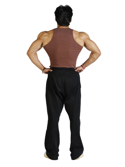 Signature Ribbed Vest Brown