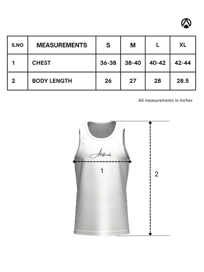 Signature Ribbed Vest Size Chart