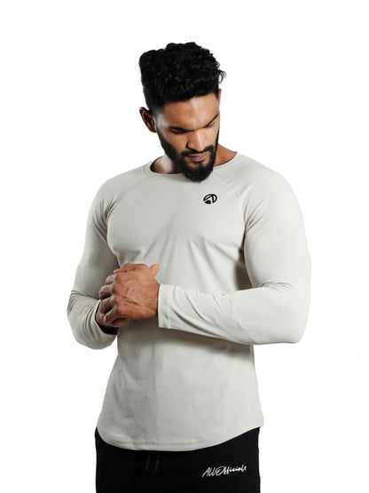 Ultra Light Tee Full Sleeve Light Grey front view