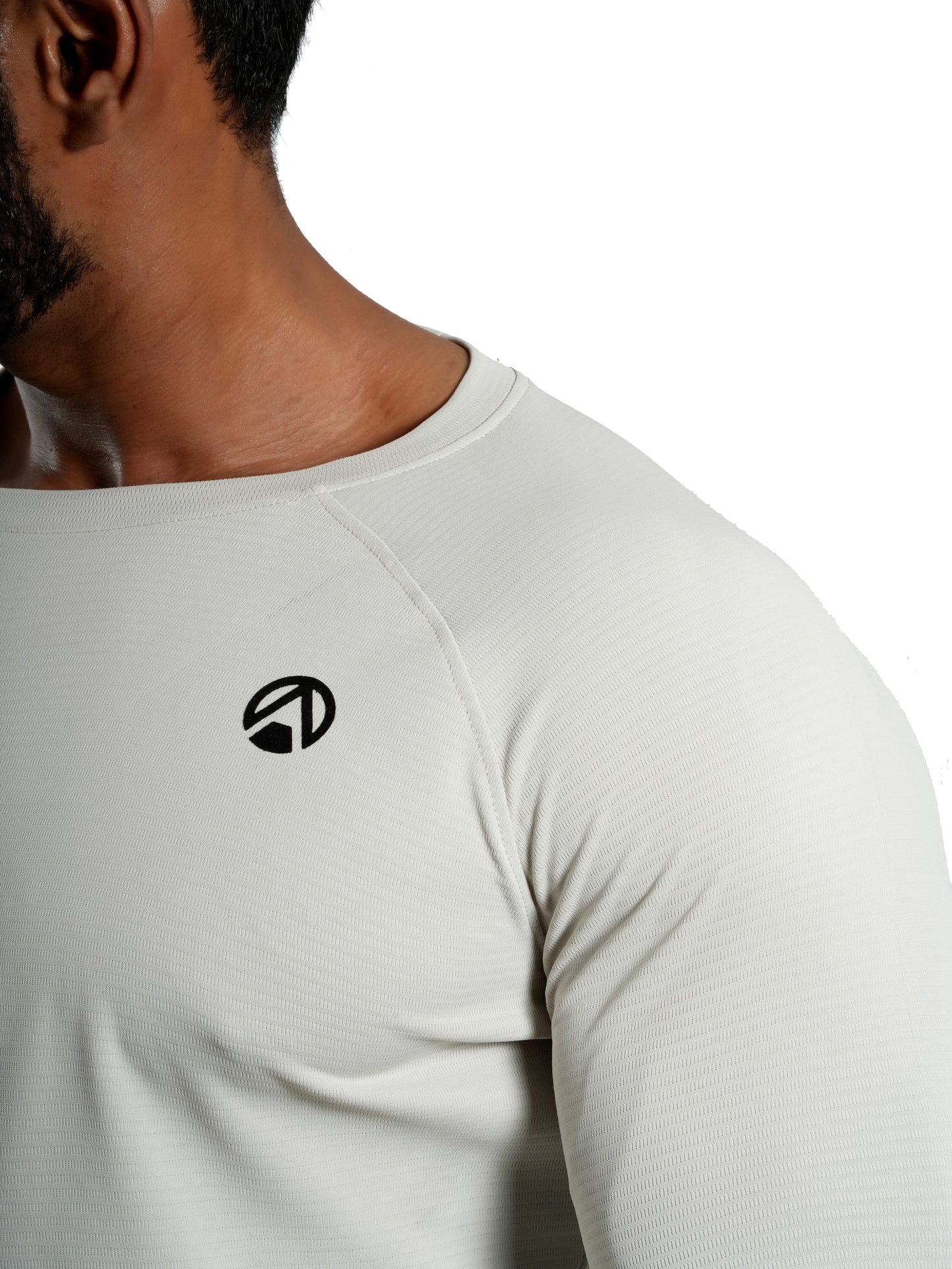 Ultra Light Tee Full Sleeve Light Grey shoulder