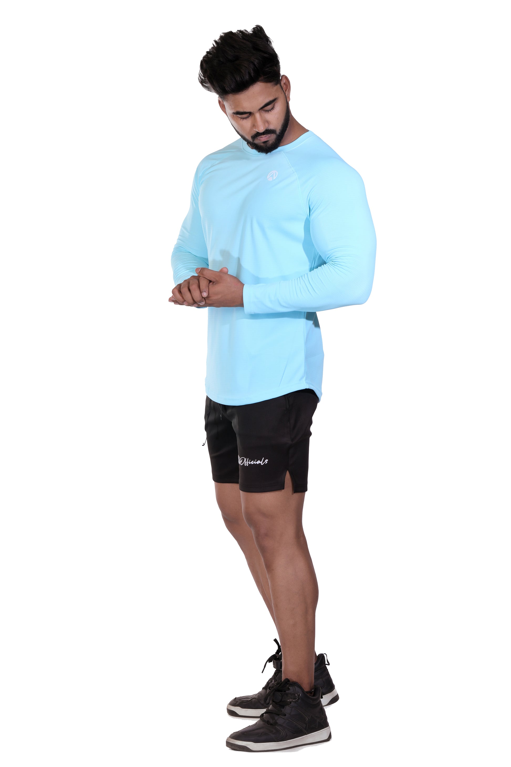 Ultra Light Tee Full Sleeve Ocean Blue front 