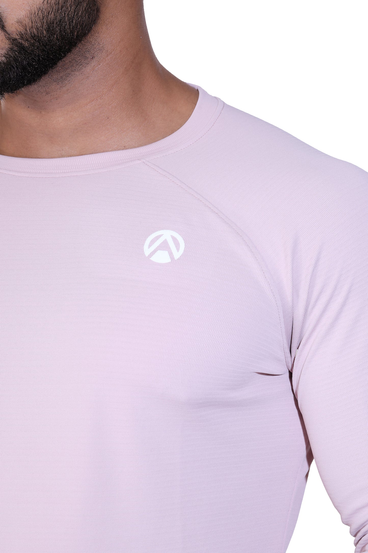 Ultra Light Tee Full Sleeve Soft Pink close view