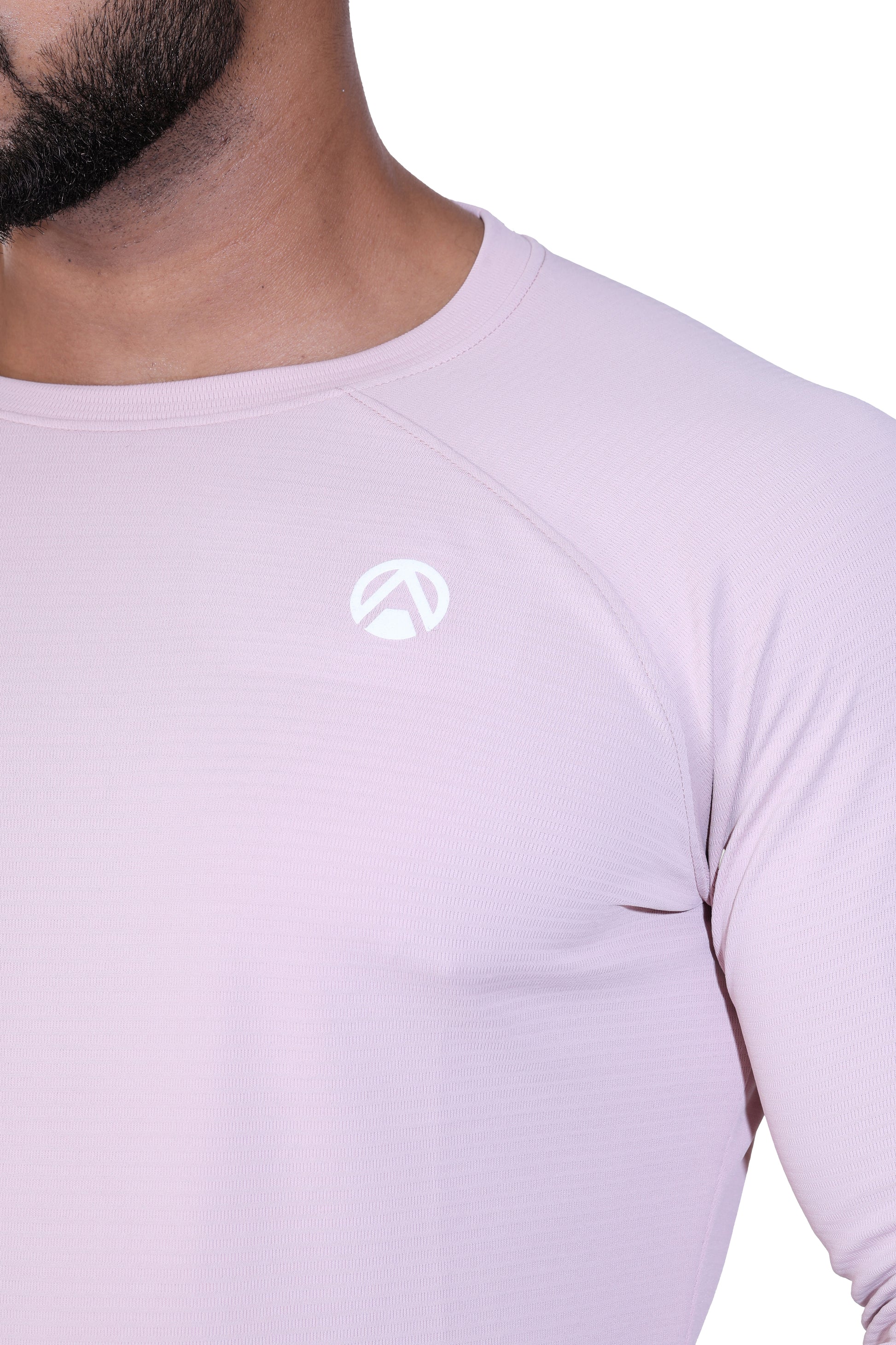 Ultra Light Tee Full Sleeve Soft Pink close view