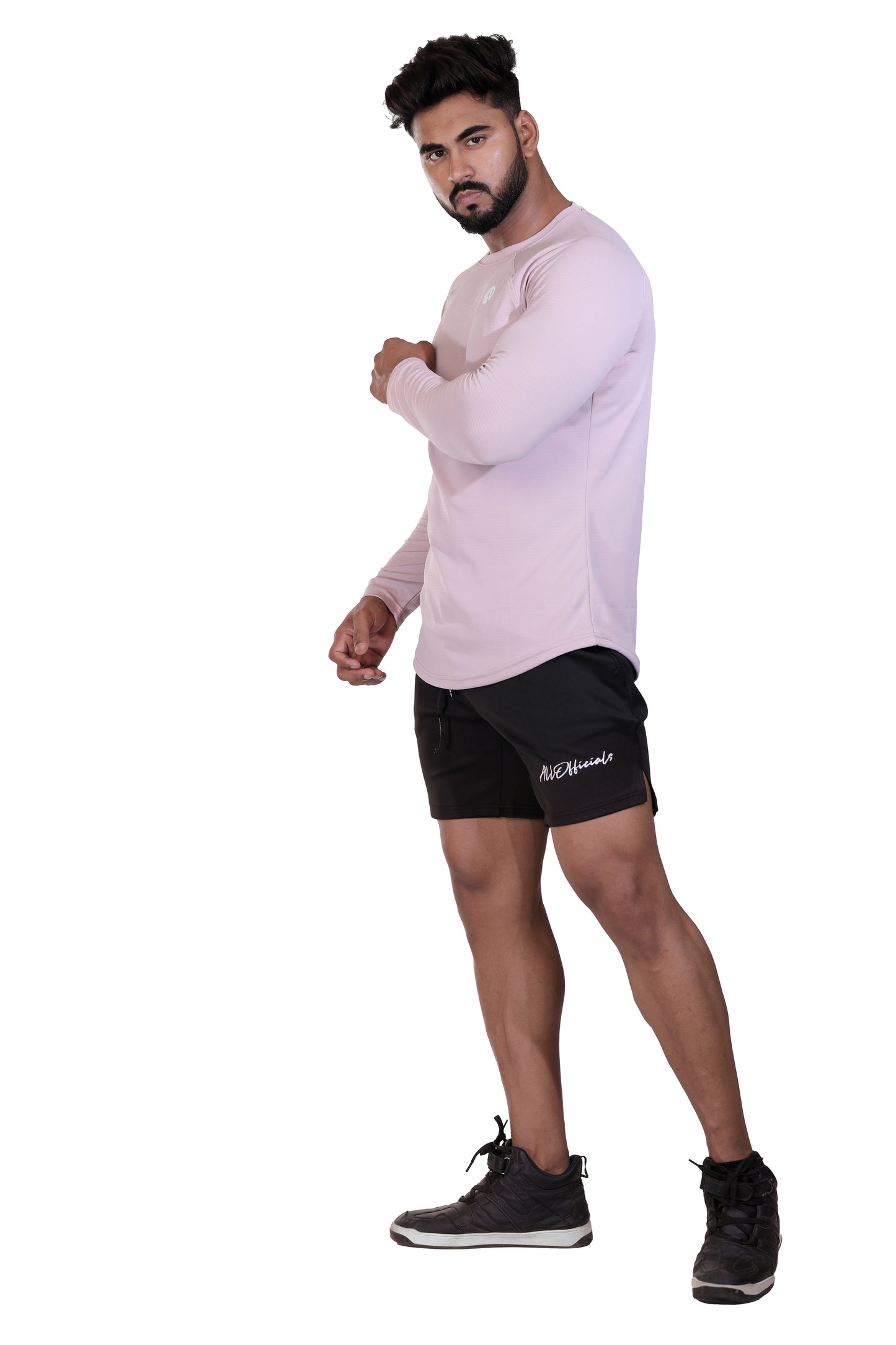 Ultra Light Tee Full Sleeve Soft Pink front  view