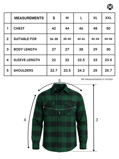 Unisex Oversized Flannel Shirt Green guide
