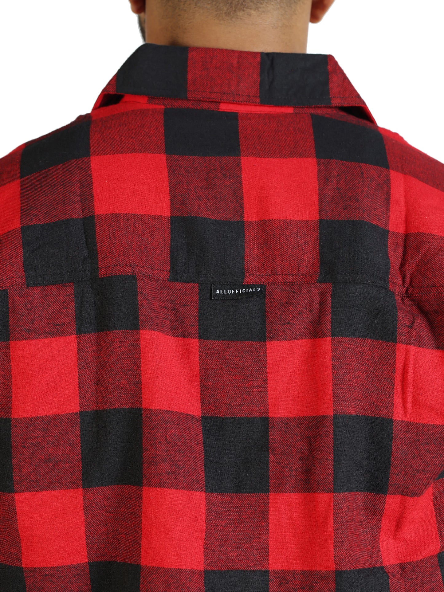 Unisex Oversized Flannel Shirt Red