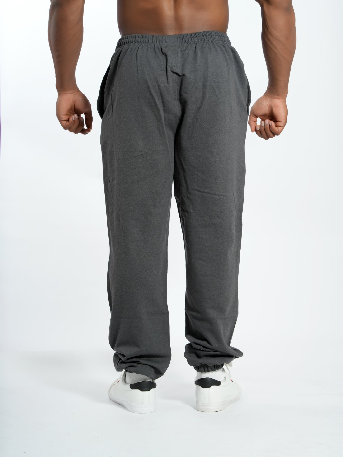 Unisex Signature Oversize Tapered Joggers Steel Grey back