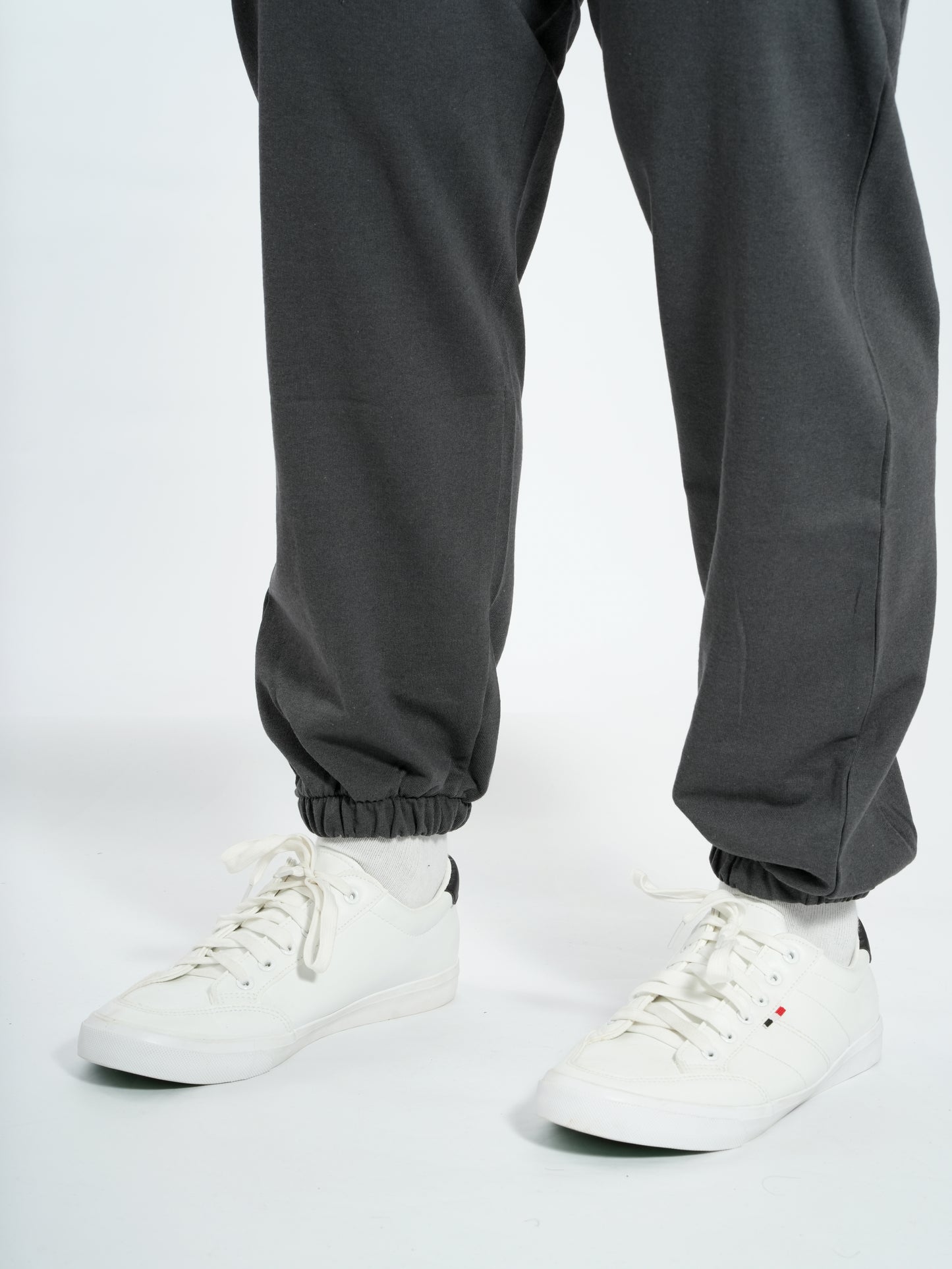 Unisex Signature Oversize Tapered Joggers Steel Grey below view