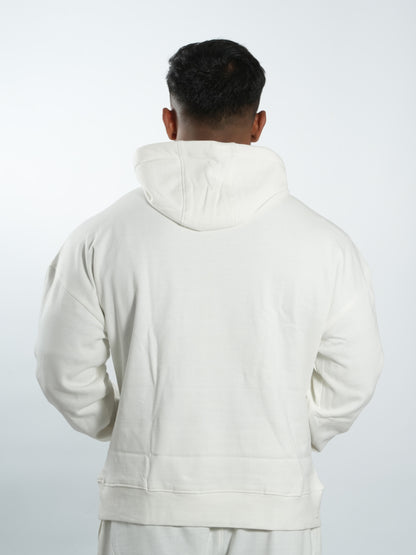 Unisex Signature Oversized Hoodie Off-White Back