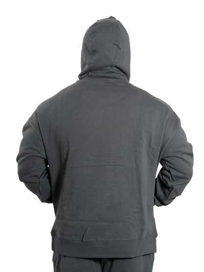 Unisex Signature Oversized Hoodie Steel Grey  Back side