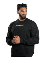 Unisex Signature Oversized Sweatshirt Black