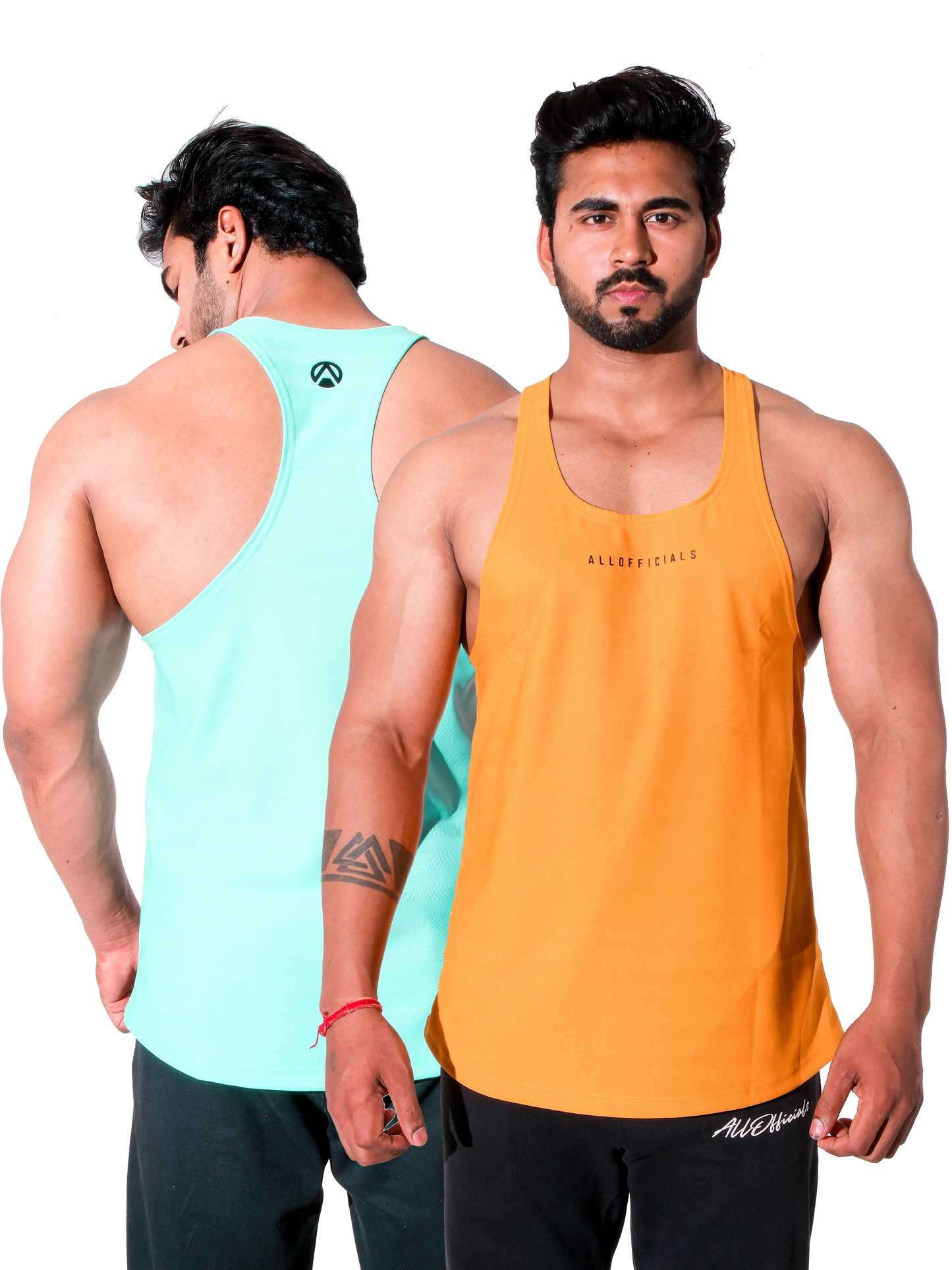 Twill Stringer Aqua/Yellow