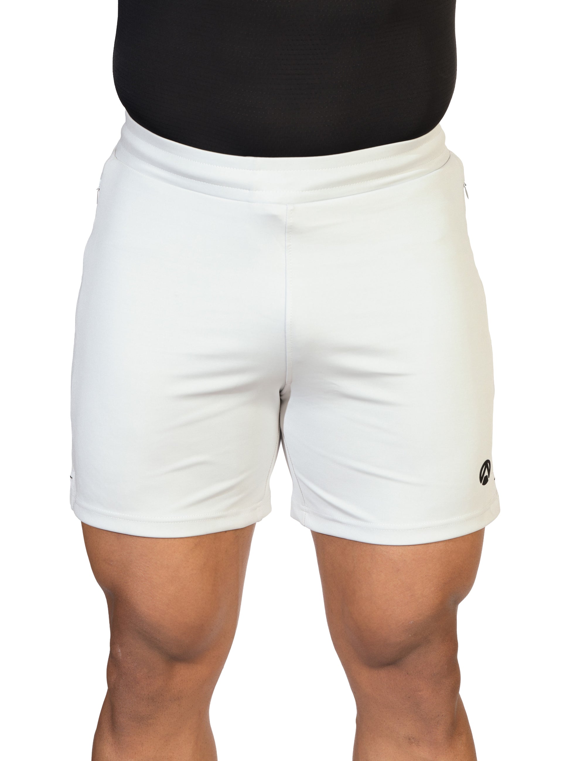 grey shorts for men front
